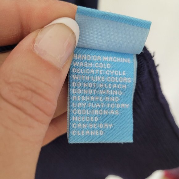 J McLaughlin Sweater Men L Long Sleeve V-Neck Classic Office Teacher Navy‎ Blue - Picture 7 of 12